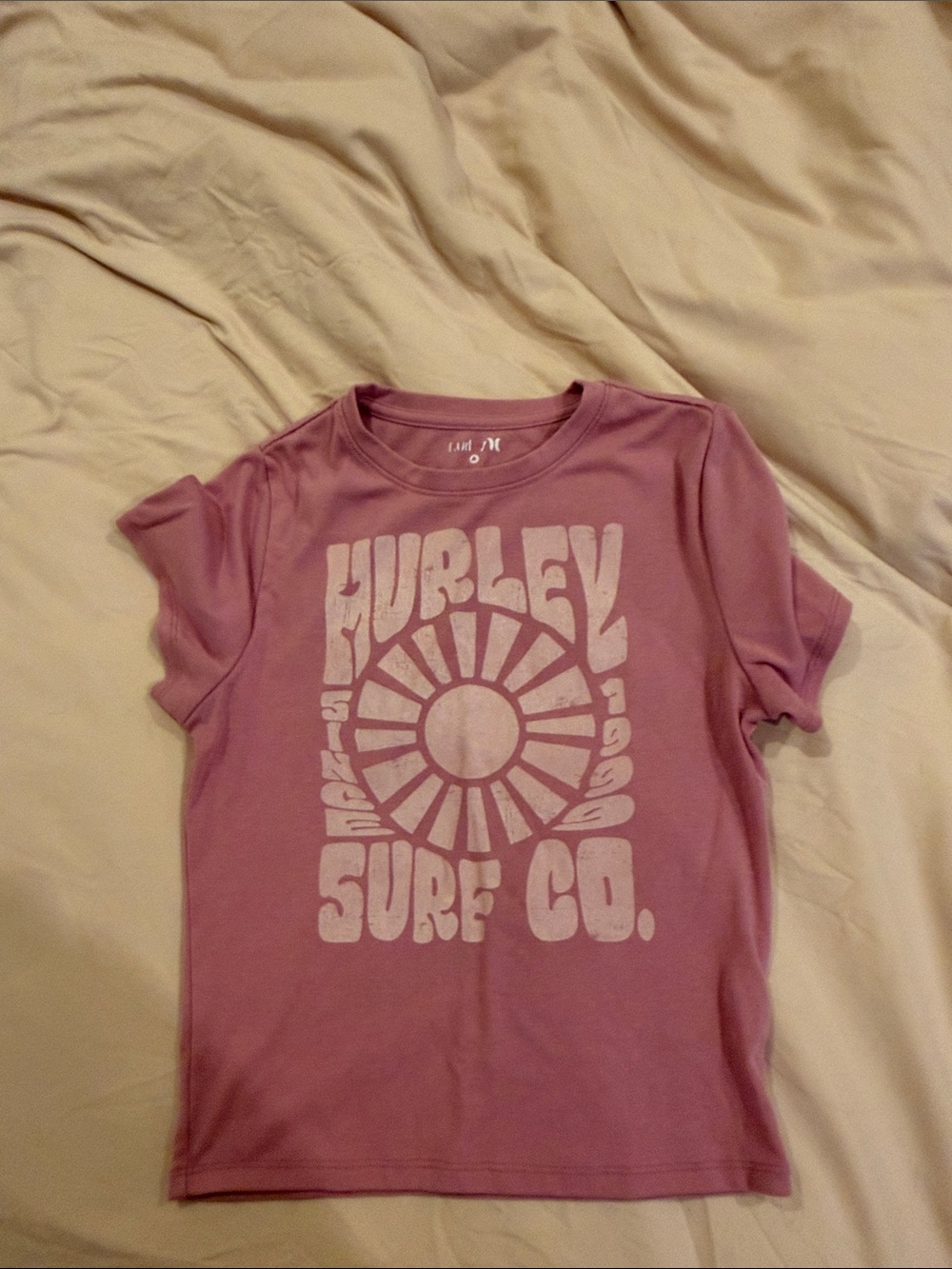 Hurley Mauve Graphic Surf Co. Short Sleeve Tee